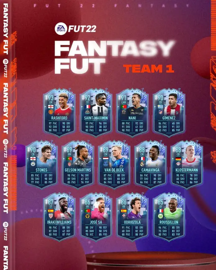 Fantasy FUT1 squadra 1 & 2