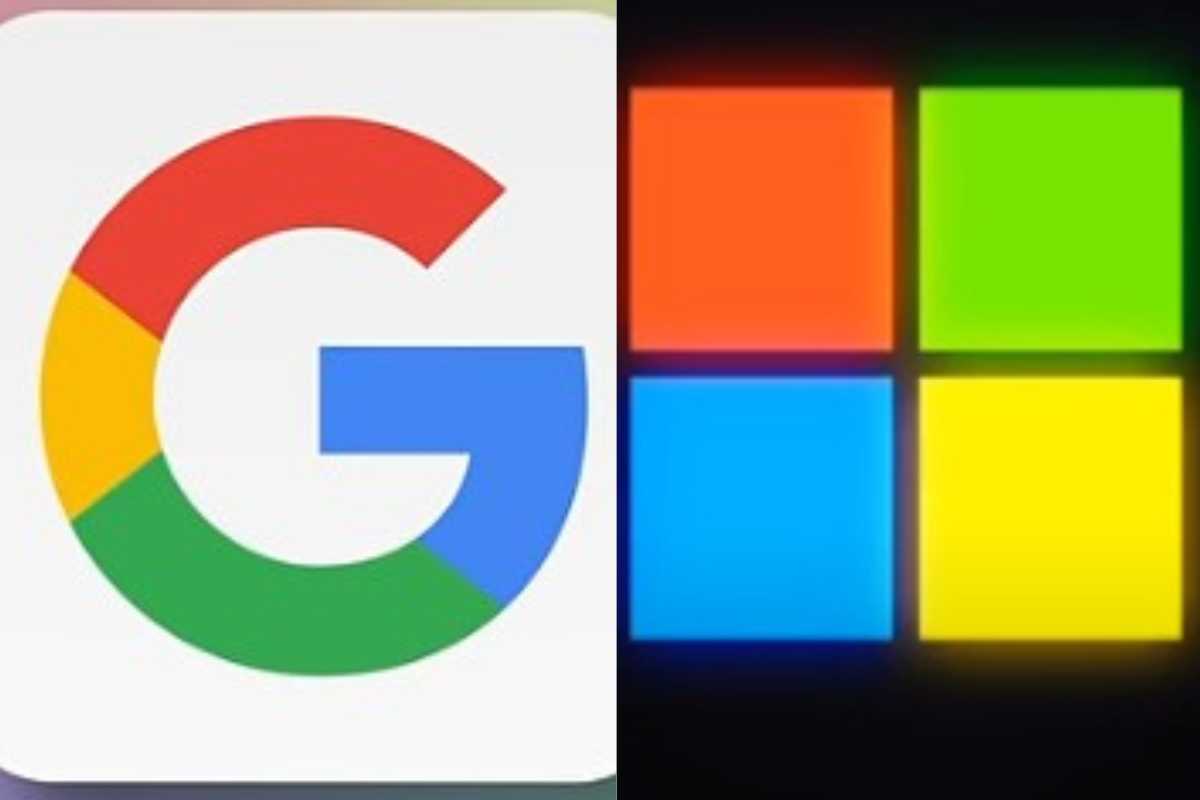 Loghi Google e Microsoft