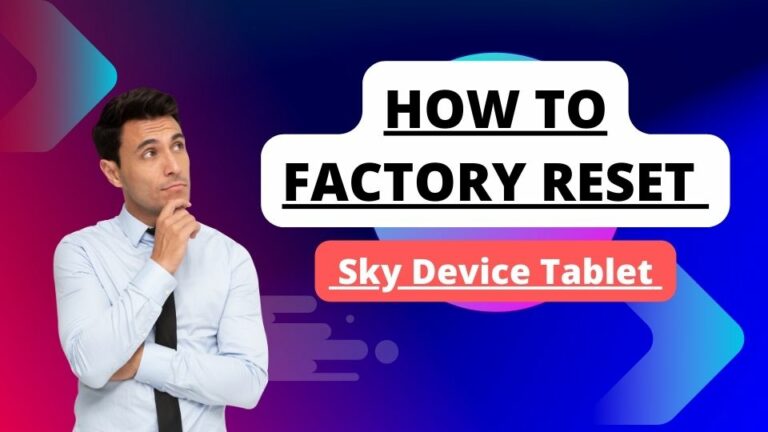 how to factory reset sky device tablet without password