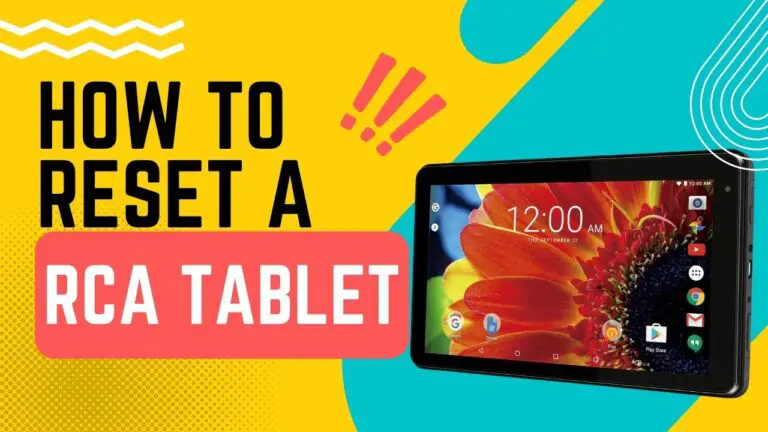 how to reset a rca tablet