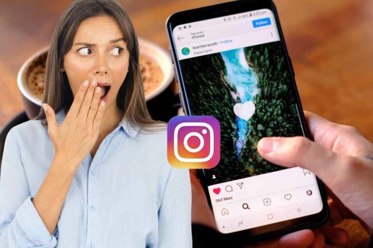 instagram logo donna sorpresa smartphone