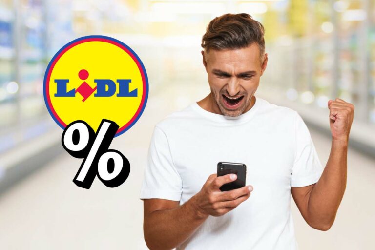 uomo telefono logo lidl supermercato