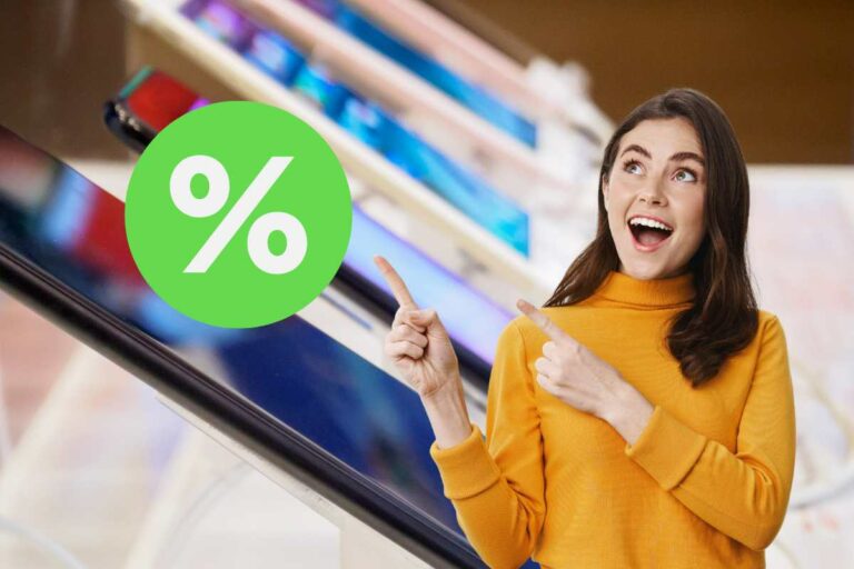 smartphone negozio donna indica percentuale