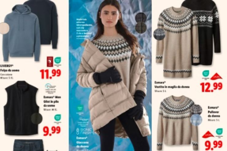 lidl volantino novembre vestiti